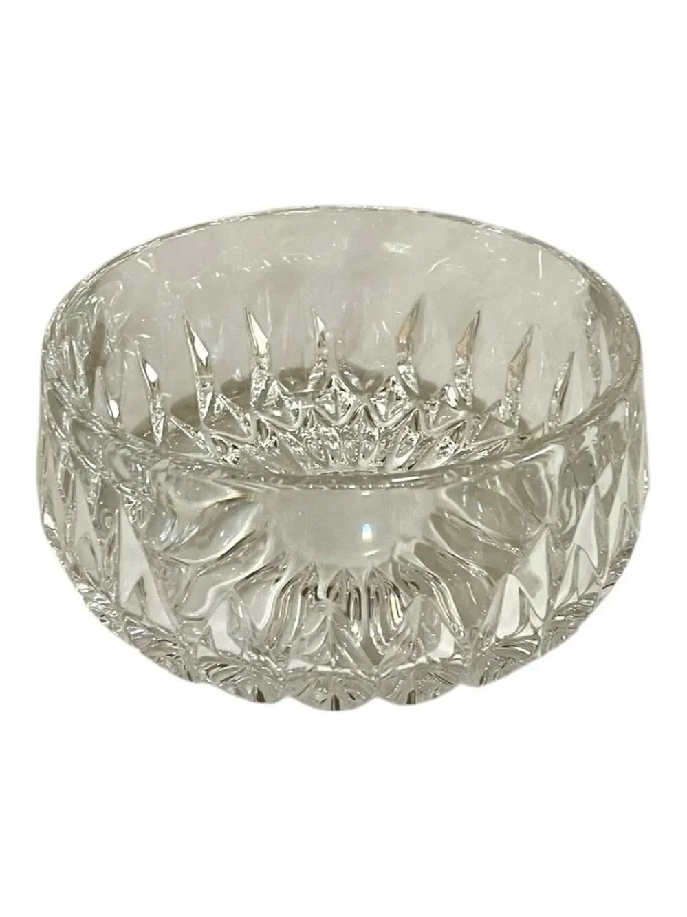 Gorham 5” Round Crystal Bowl “ Althea” (Cut), Vertical Cuts on Bowl Sparkling